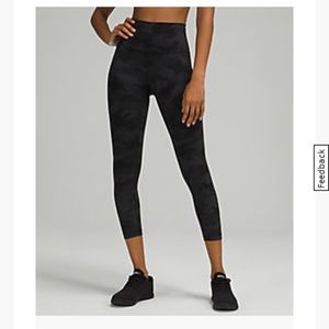 Lulumon Wunder Under gray camo leggings, Sz 12